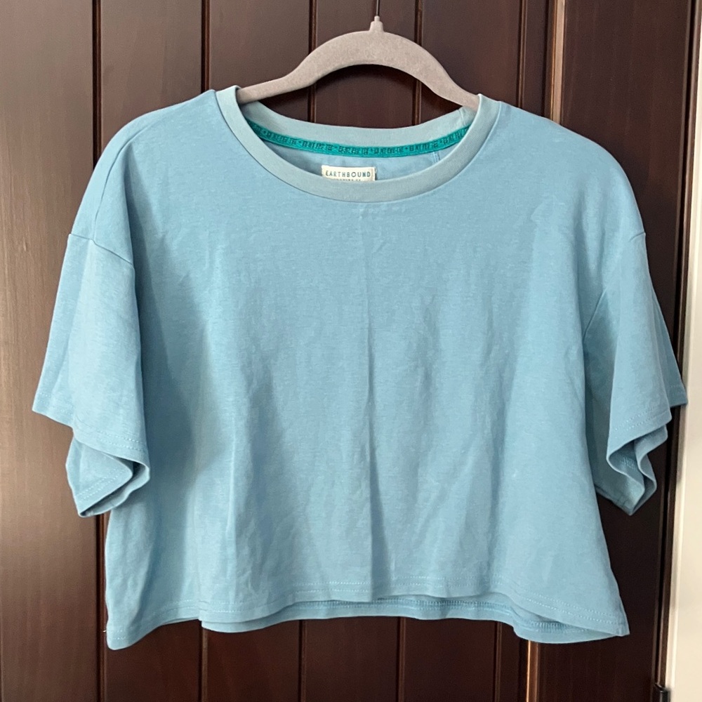 Earthbound Trading Beachy Crop Top Shirt Medium